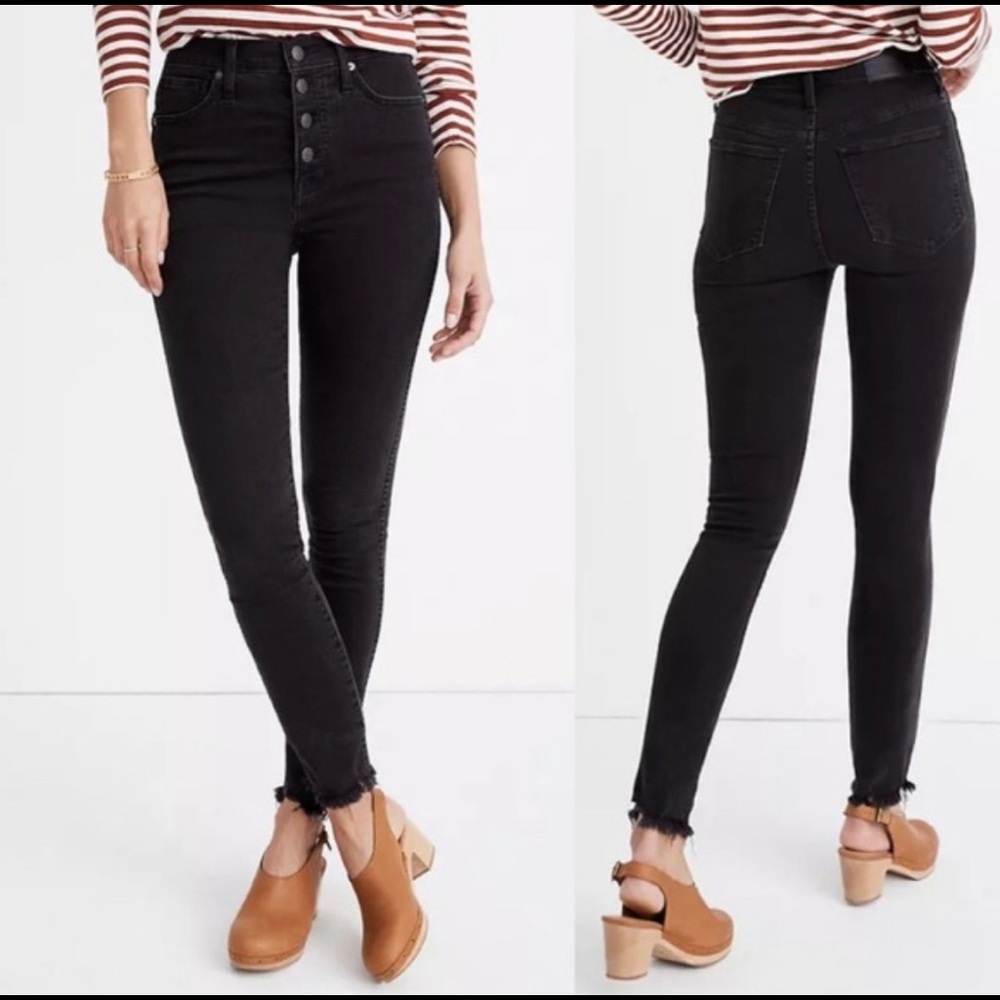 Madewell Black 10" High-Rise Skinny Jeans 26